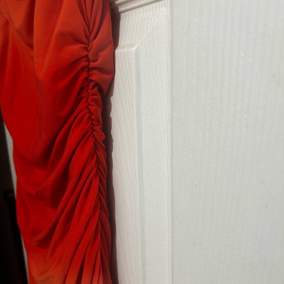 Ralph Lauren Orange Cowl Neck Cocktail Dress - Picture 5 of 7